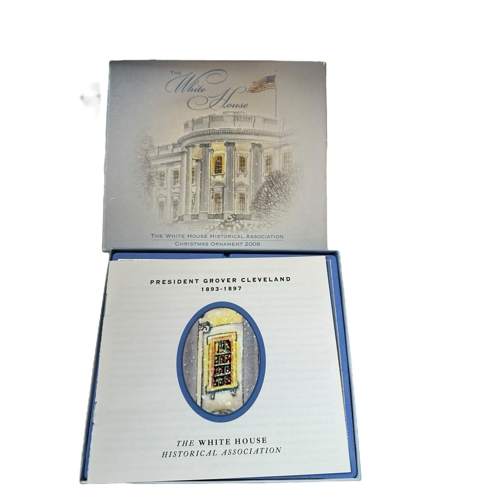 2009 White House Christmas Ornament Beautiful Snowflake Grover Cleveland New Box